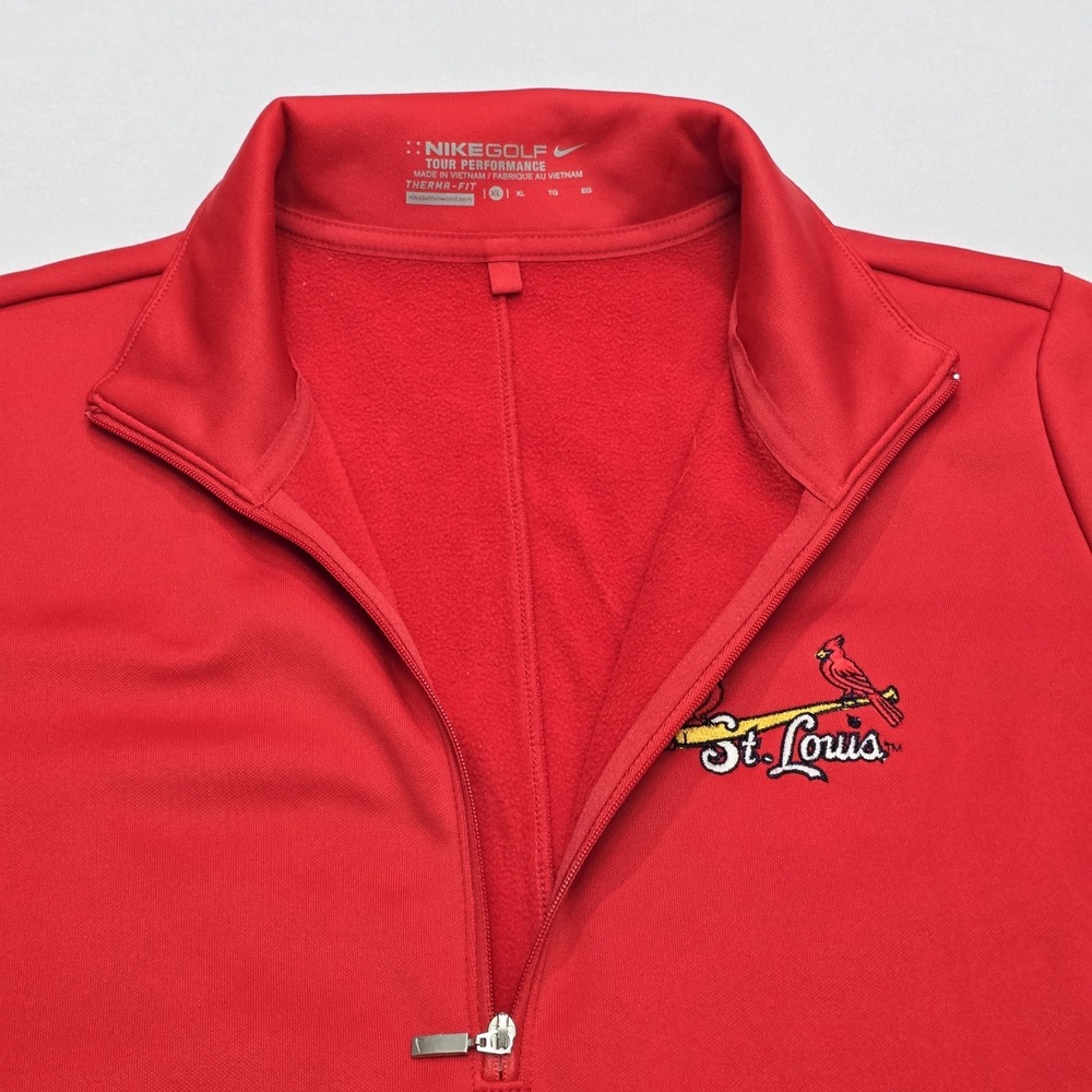 Nike Golf St Louis Cardinals Red Therma-FIT Quarter Zip Pullover Mens XL - Picture 5 of 16